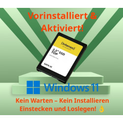 SSD Festplatte + Windows 11 Professional